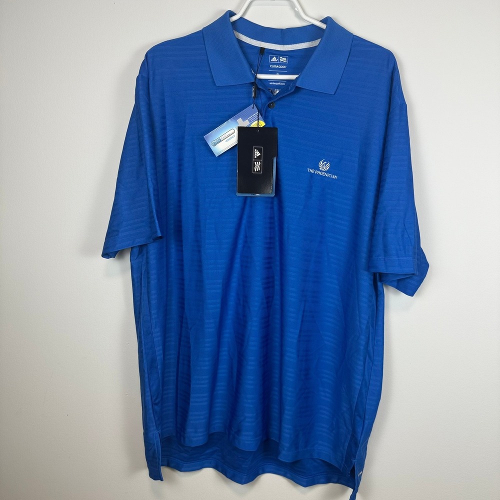 2010 Adidas ClimaCool Golf Polo Shirt Blue The Phoenician Relaxed Fit Mens XL